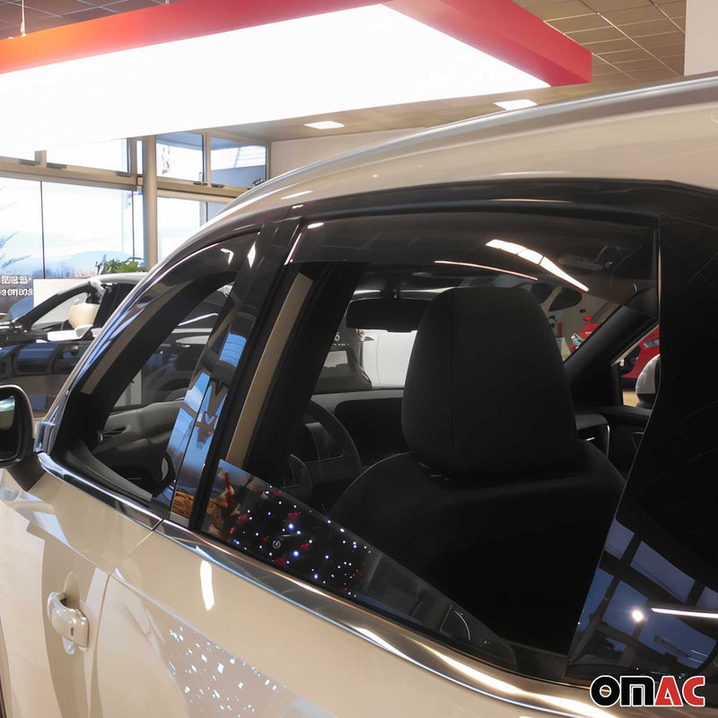 Windabweiser Regenabweiser für Nissan Qashqai J12 2021-2025 Dunkel Acryl 4tlg