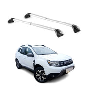 Dachträger Grundtäger für Dacia Duster mk3 2024-2026 100kg Alu Silber 2 tlg ABE