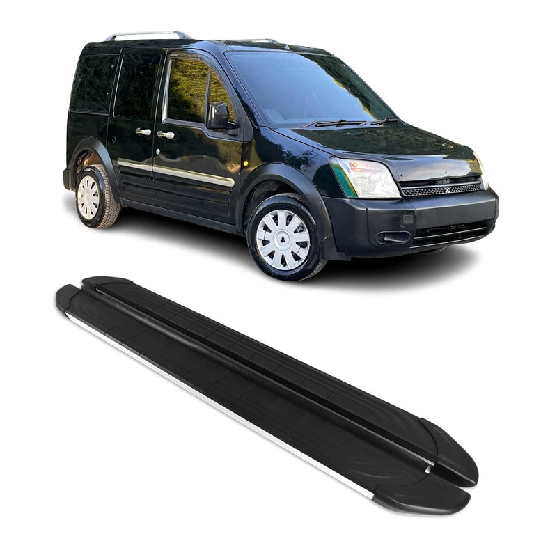 Trittbretter Seitenschweller für Ford Connect 2002-2013 L1 Kurzer Schwarz Silber