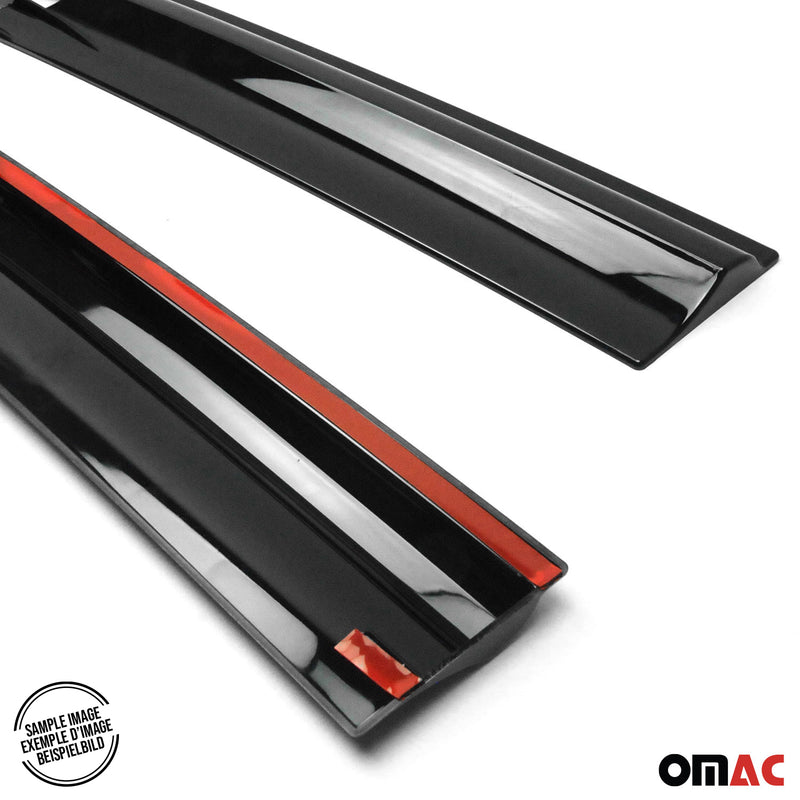 4x wind deflectors rain deflectors for Mitsubishi L200 Triton 2007-2015 dark