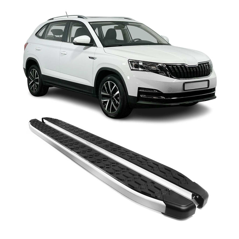 Trittbretter Seitenschweller Schweller für Skoda Kamiq 2020-2025 Schwarz 2 tlg