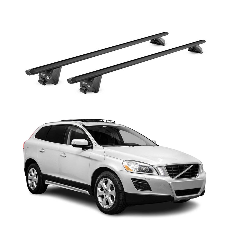 Dachträger Grundtäger für Volvo XC60 2008-2025 100kg Aluminium Schwarz 2 tlg ABE