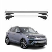 Menabo Dachträger Grundtäger für Ssangyong Tivoli 2015-2023 Aluminium Silber 2x