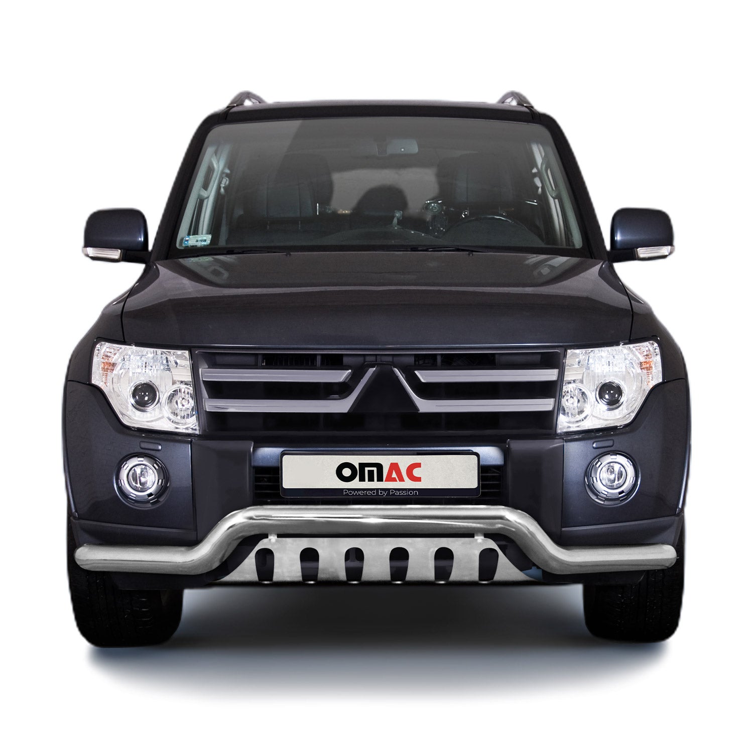 Frontbügel Frontschutzbügel für Mitsubishi Pajero 2007-2014 Edelstahl ABE Silber