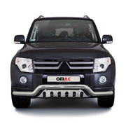 Frontbügel Frontschutzbügel für Mitsubishi Pajero 2007-2014 Edelstahl ABE Silber