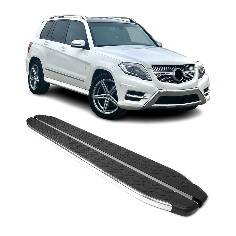 Trittbretter Seitenschweller für Mercedes GLK X204 2008-2015 Stahl Schwarz Grau
