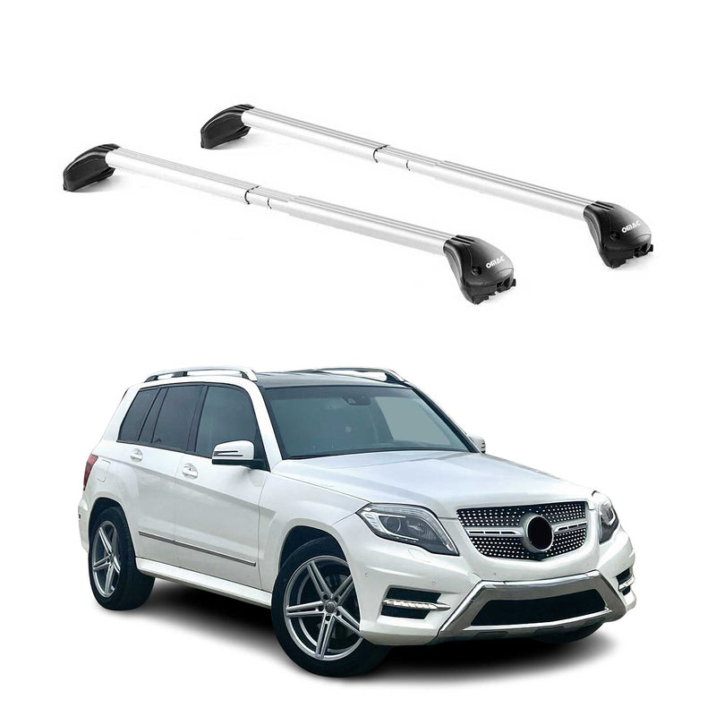 Dachträger Grundtäger für Mercedes GLK Klasse X204 2008-2015 100kg Alu ABE Grau
