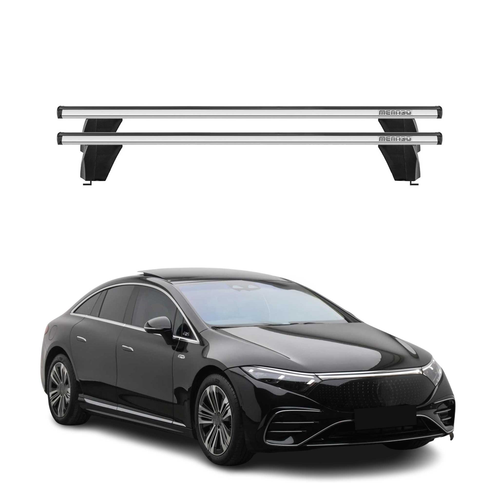 Menabo Dachträger Grundtäger für Mercedes EQS V297 2022-2026 75kg Alu Silber 2x