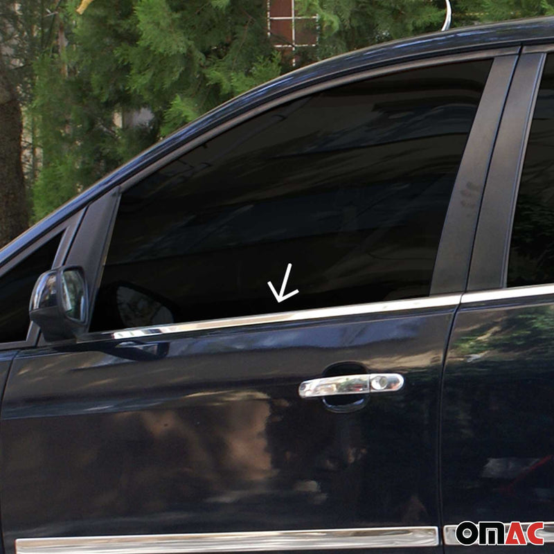 Fensterleisten Zierleisten für Ford Focus C-Max 2003-2010 Edelstahl Chrom 4tlg