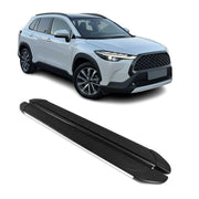 Seitenschweller Trittbretter für Toyota Corolla Cross 2021-2026 Silber 2 tlg