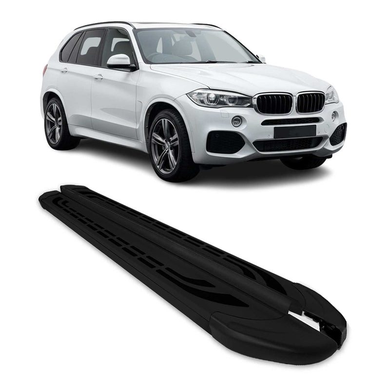 Trittbretter Seitenschweller für BMW X5 2014-2018 Schwarz Aluminium 2 tlg