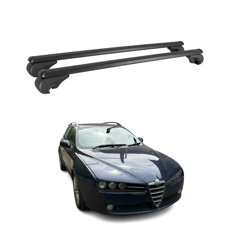 Dachträger Grundtäger für Alfa Romeo 159 Sportwagon 2005-2011 75kg Alu Schwarz