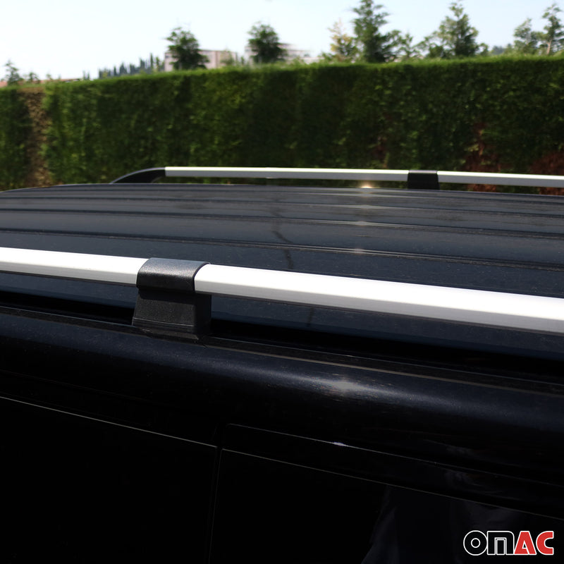 Dachreling Dachgepäckträger für Fiat Doblo 2010-2021 Kurzer L1 Alu Grau