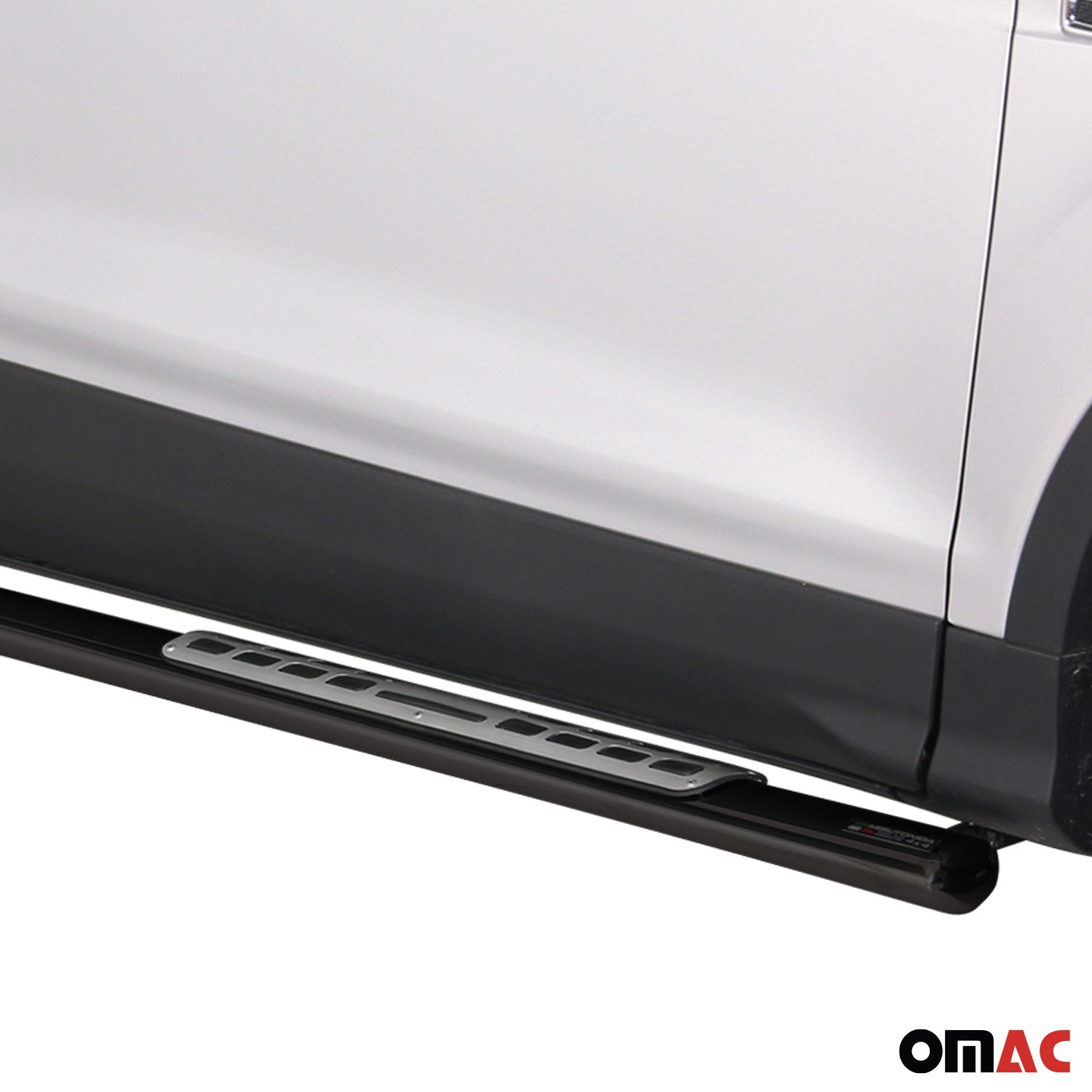 Edelstahl Seitenschweller Schwellerrohre für Ford Kuga 2013-2016 Schwarz