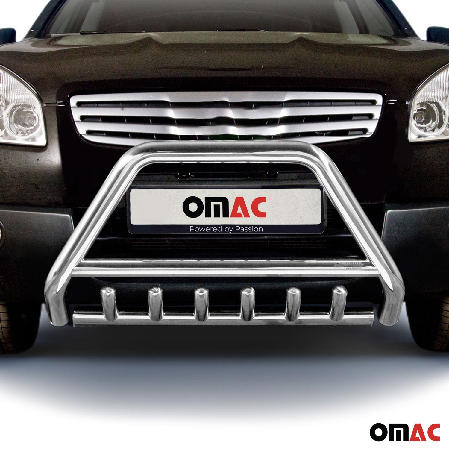 Frontbügel Frontschutzbügel für Nissan Qashqai +2 2007-2010 mit ABE Stahl Silber