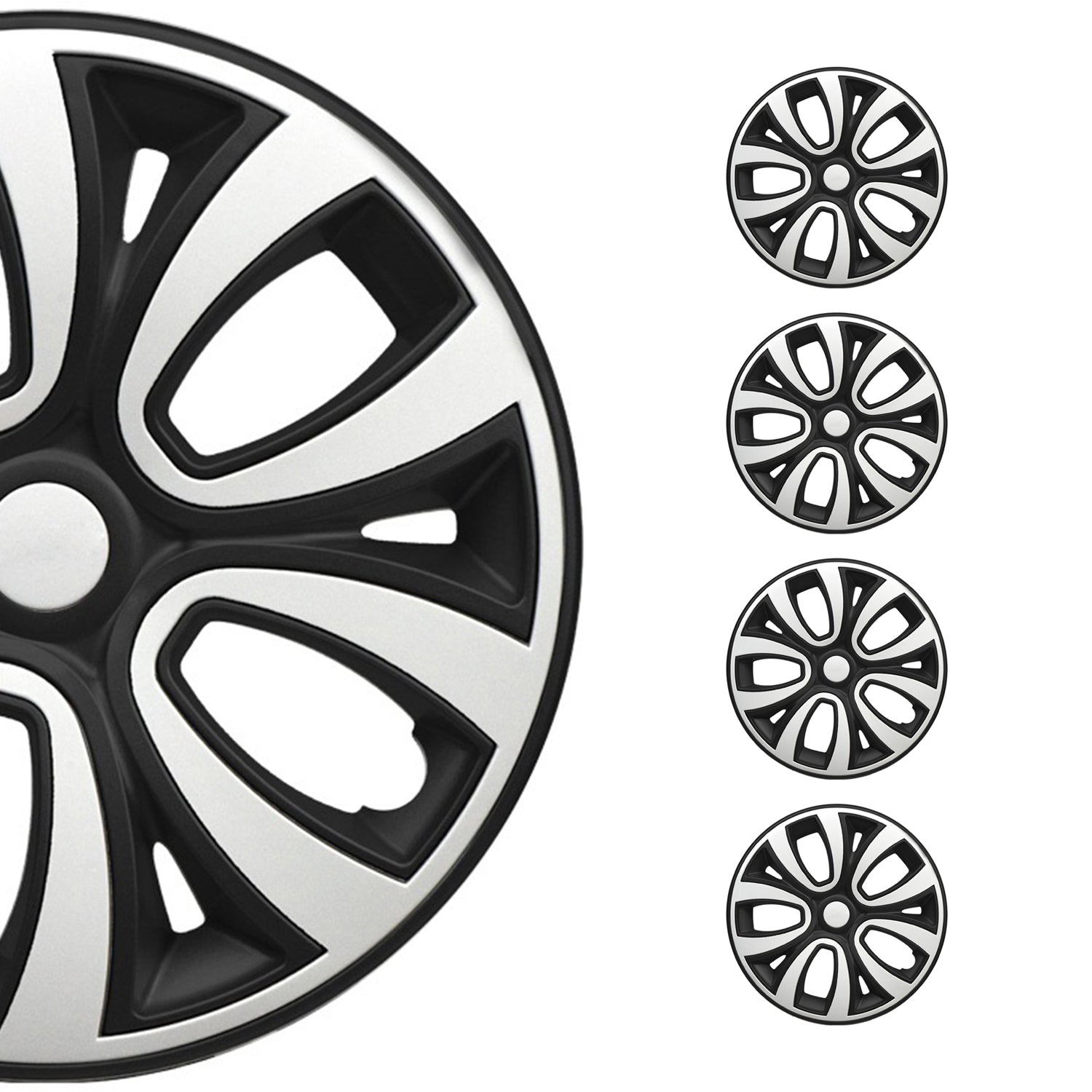4x Radzierblenden Radblenden Radkappen für 14" Zoll Stahlfelgen Weiß Schwarz
