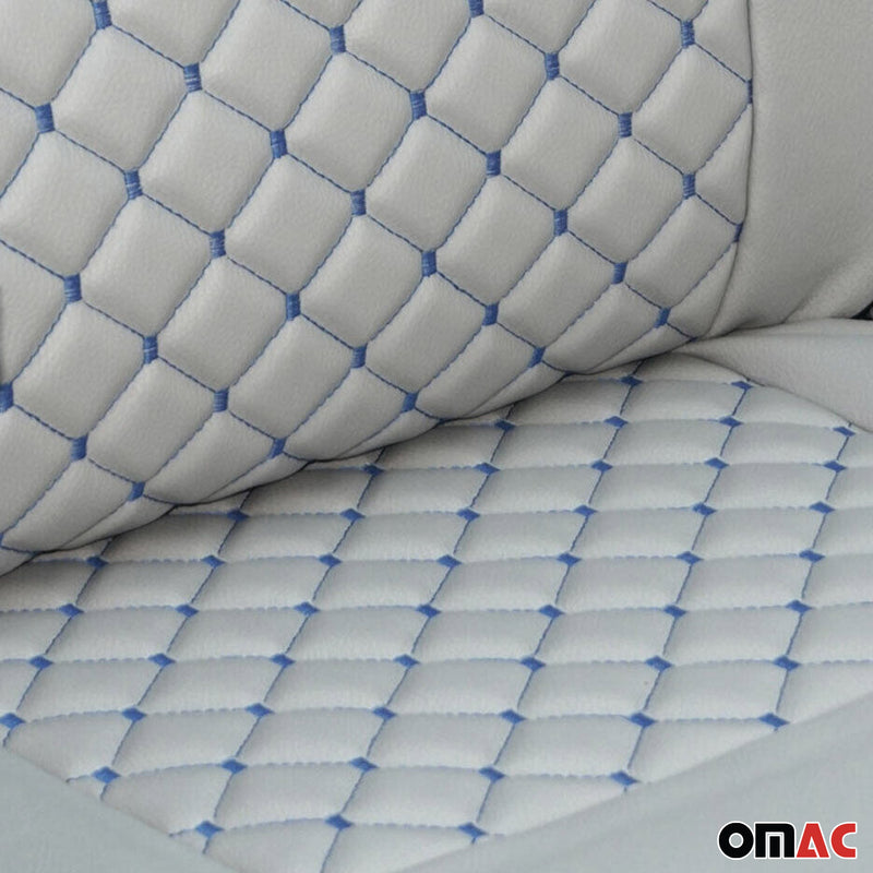 Schonbezüge Sitzbezüge für VW Transporter T5 2003-2015 Leder Grau Blau 2+1