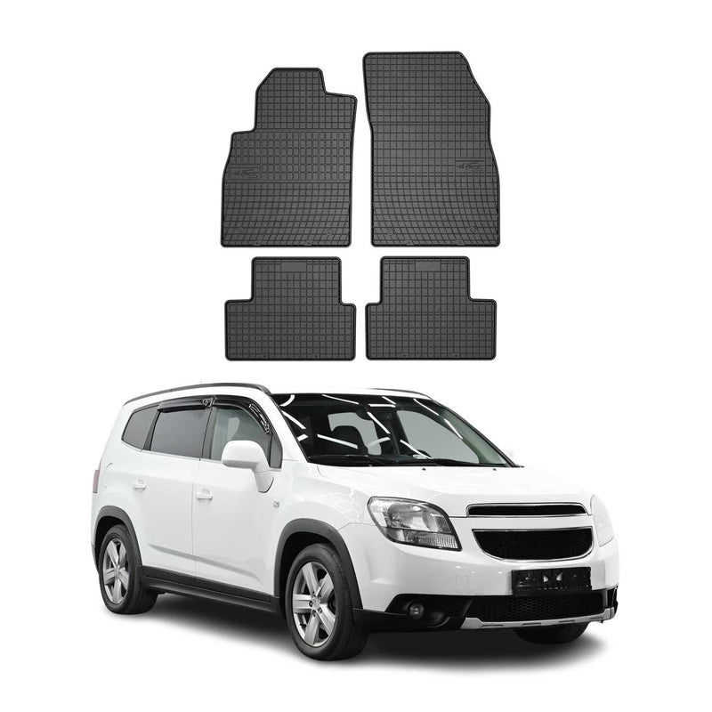 OMAC Gummi Fußmatten für Chevrolet Orlando 2010-2018 Automatten TPE Schwarz 4x