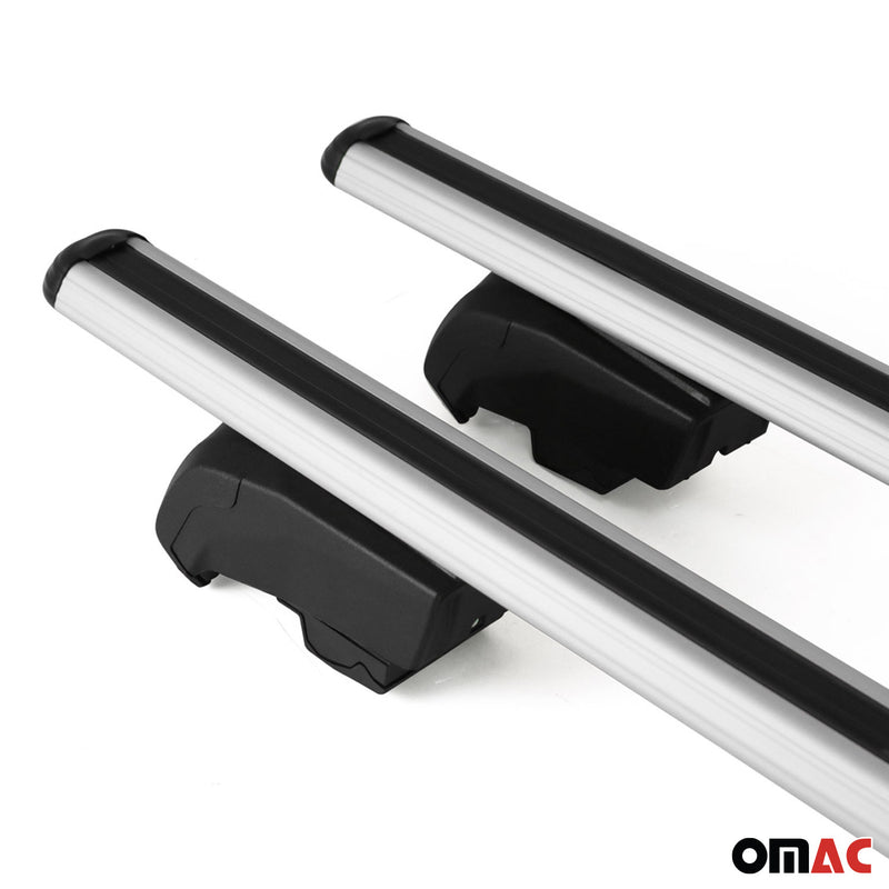 Roof rack luggage rack for Fiat 500X 2014-2025 cross bars ABE aluminum gray 2x