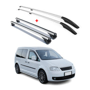 Dachreling+Dachträger SET für VW Caddy Maxi 2003-2015 L2 Langer Alu Silber 4tlg