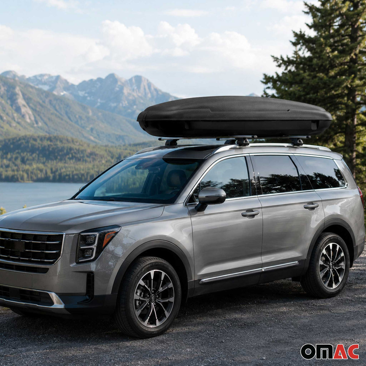 Carbonlook Dachbox 480L + Dachträger Ford Kuga II Titanium 2012-2019 Silber