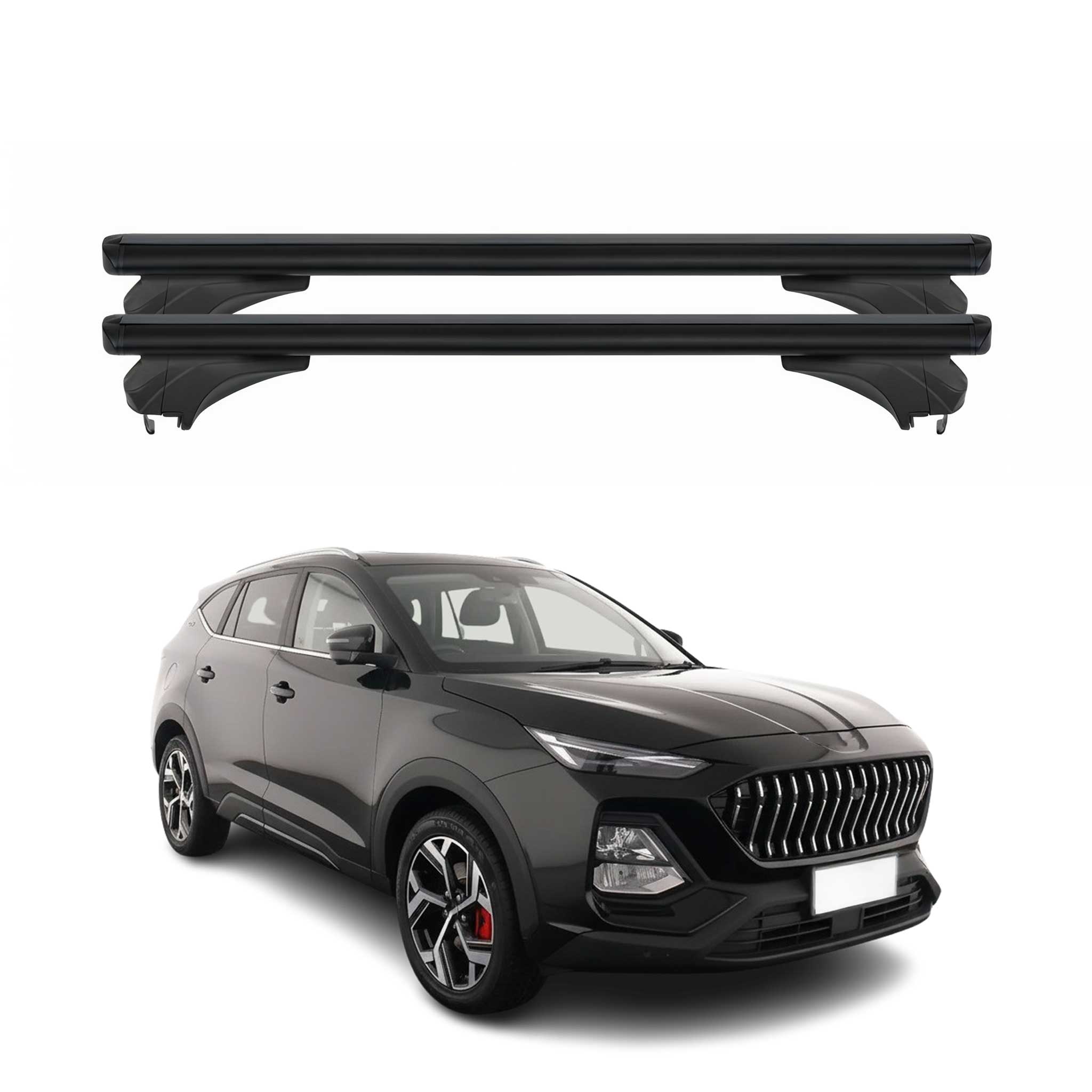 Menabo Dachträger Grundtäger für Evo Evo 7 2024-2026 Aluminium Schwarz 2 tlg