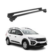 Dachträger Grundträger für Dacia Jogger 2022-2026 TÜV Aluminium Schwarz 2tlg