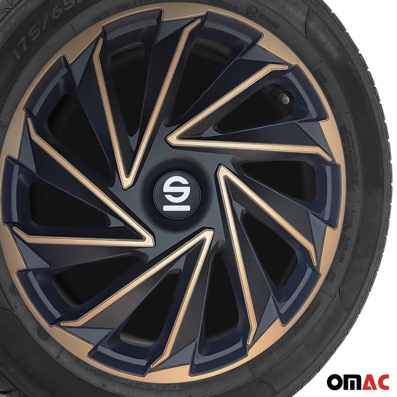 Sparco Radkappen 15 Zoll Varese Gold Schwarz 4tlg