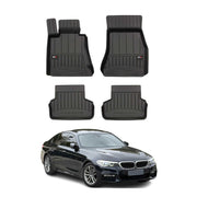 OMAC Gummi Fußmatten für BMW 5er G31 Touring 2017-2020 Premium Gummi Schwarz 4x