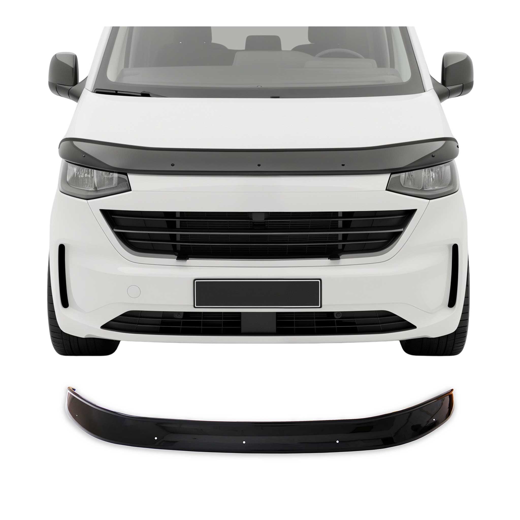 Motorhaube Deflektor Insekten für VW T7 Transporter 2024-2026 ABS Schwarz