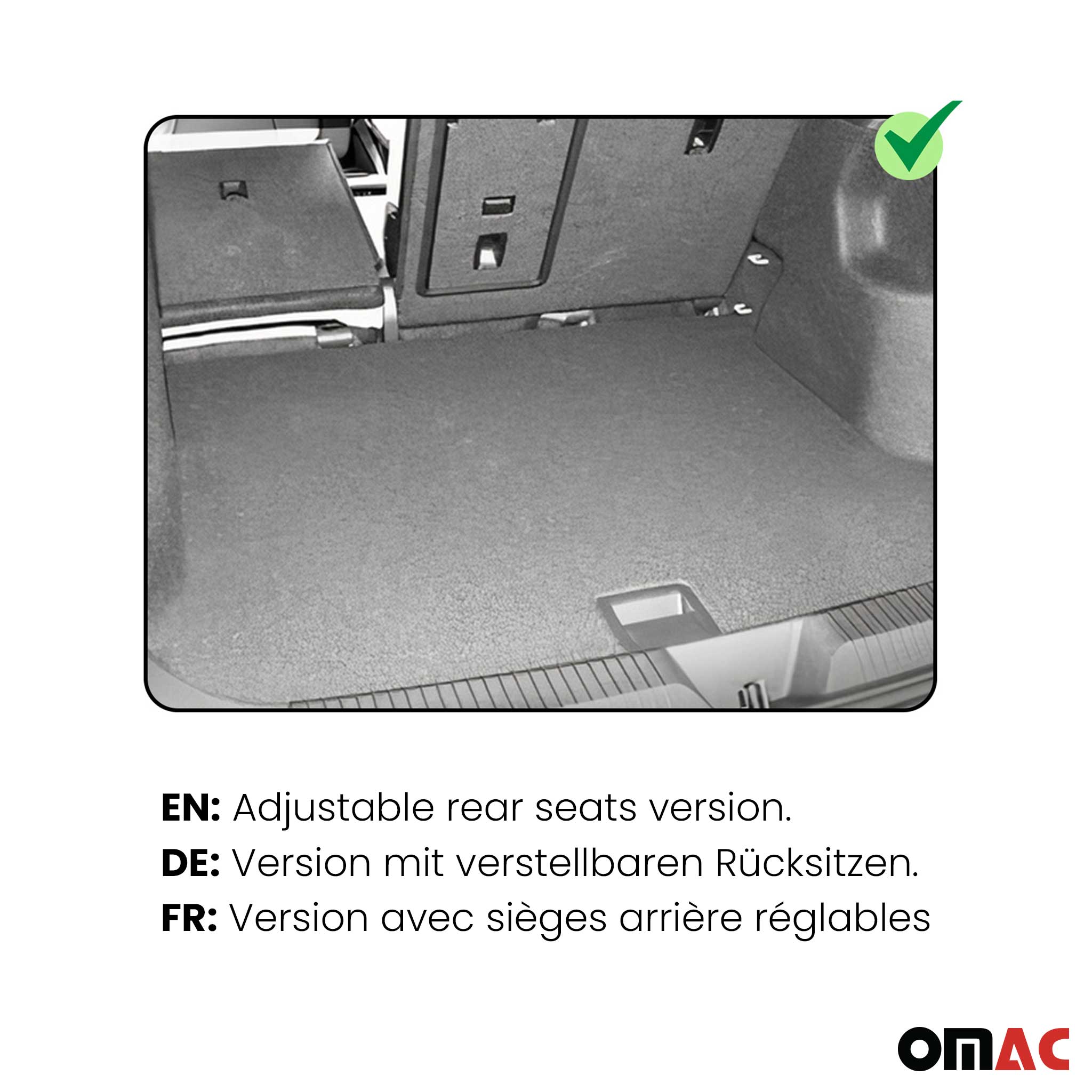 OMAC Gummi Kofferraumwanne für BMW 2er Active Tourer F45 2014-2021 TPE Schwarz
