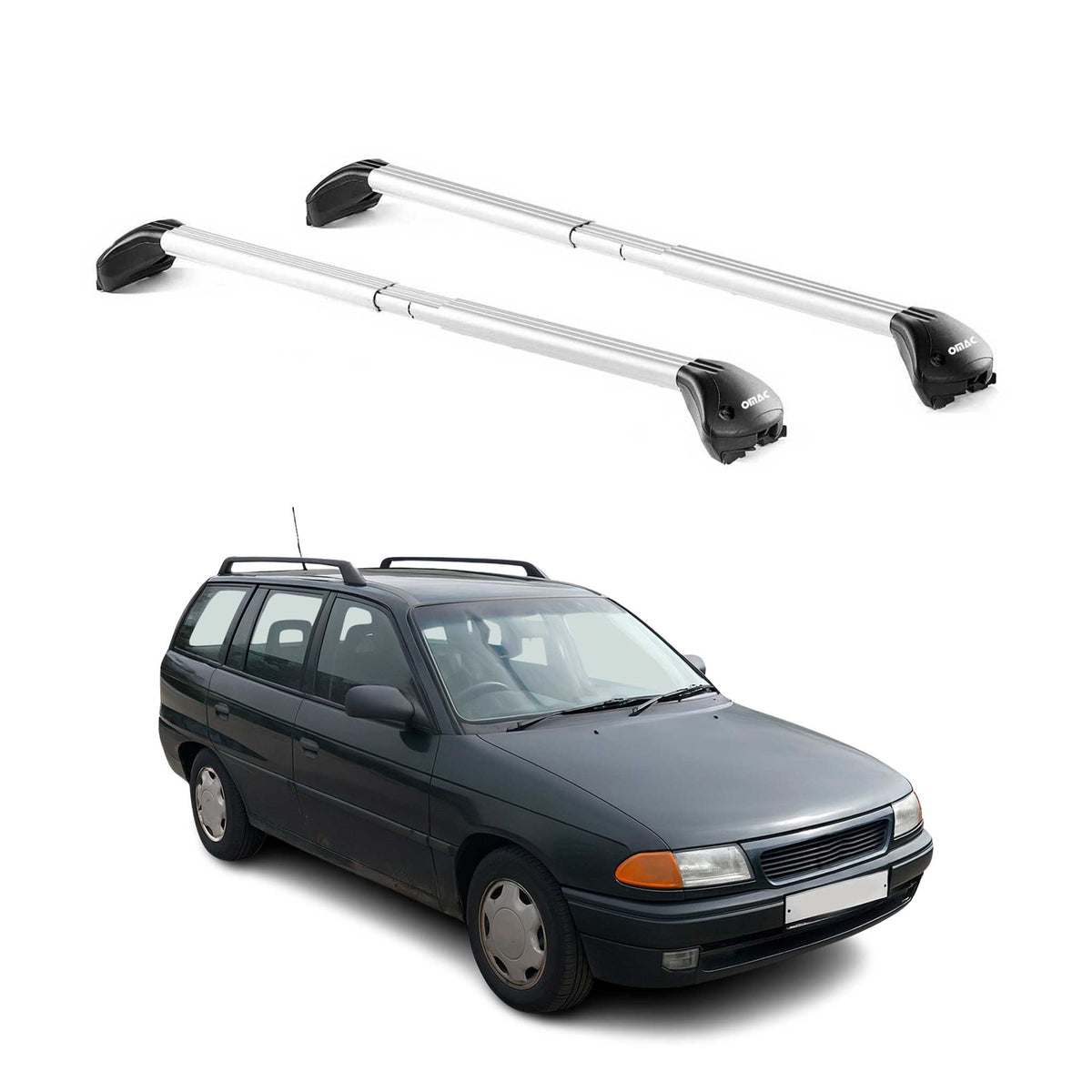Dachträger für Opel Astra F G Kombi 1991-2004 5 tür 100kg Alu Silber 2x ABE