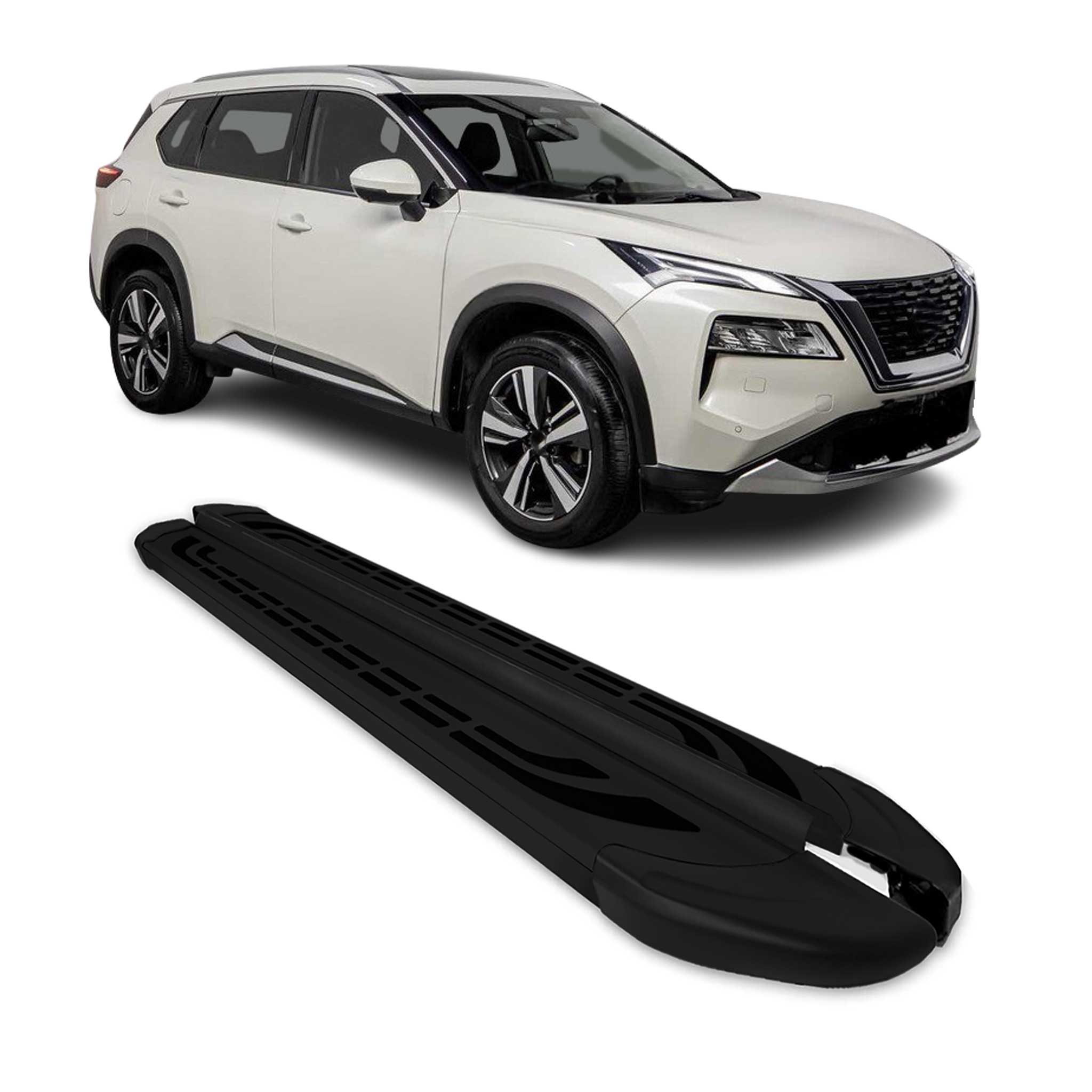 Trittbretter Seitenschweller Seitenbretter für Nissan X-Trail 2022-2026 Schwarz