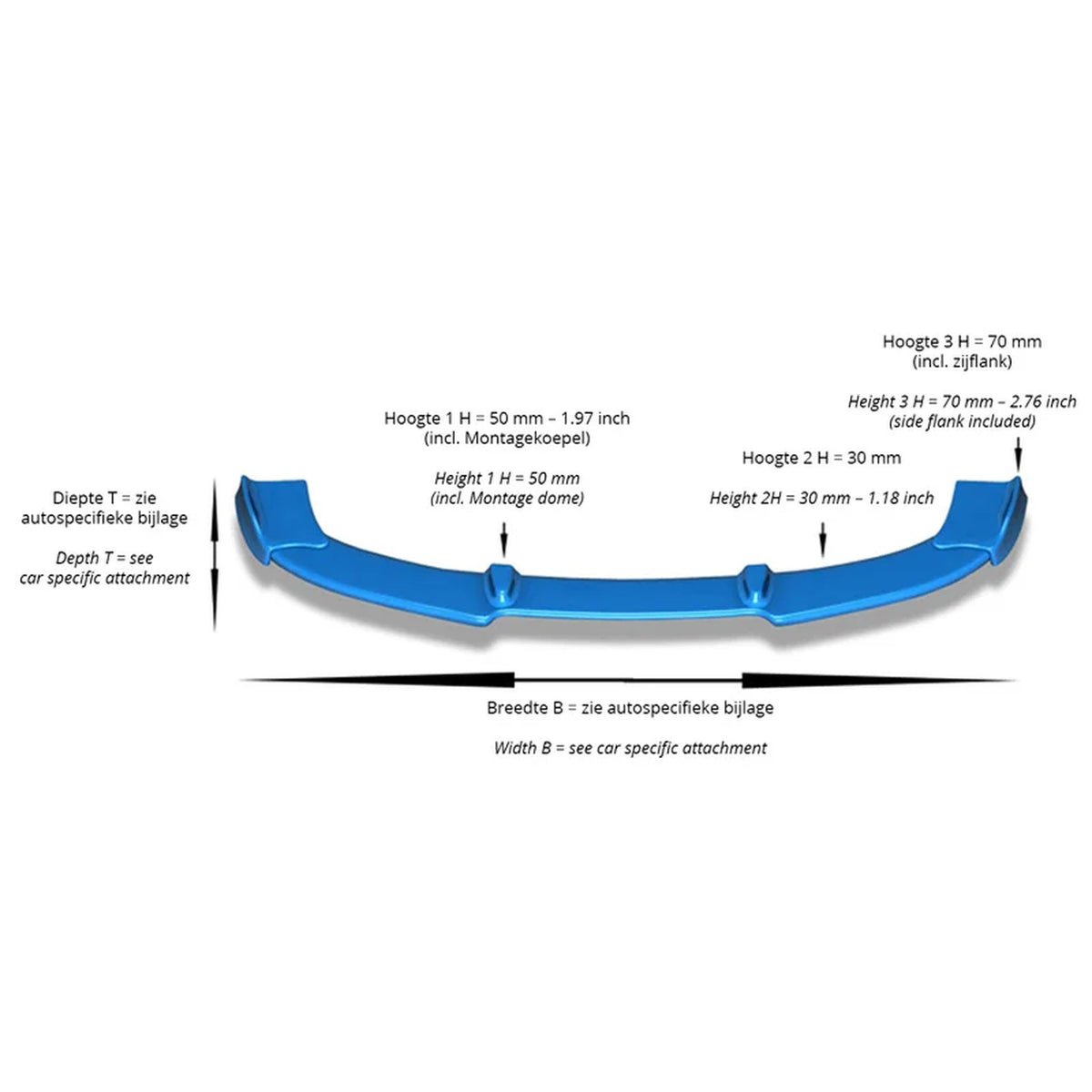 RDX Frontspoiler Vario-X für Mercedes Sprinter NCV 3 W906 2013-2018