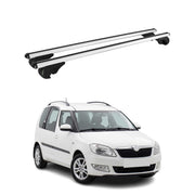 Dachträger Grundträger für Skoda Roomster 2006-2015 TÜV Aluminium Silber 2tlg
