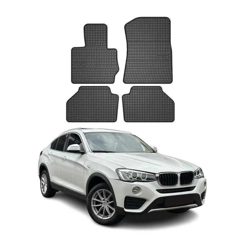 OMAC Gummi Fußmatten für BMW X4 F26 2014-2018 Automatten Gummi TPE Schwarz 4tlg
