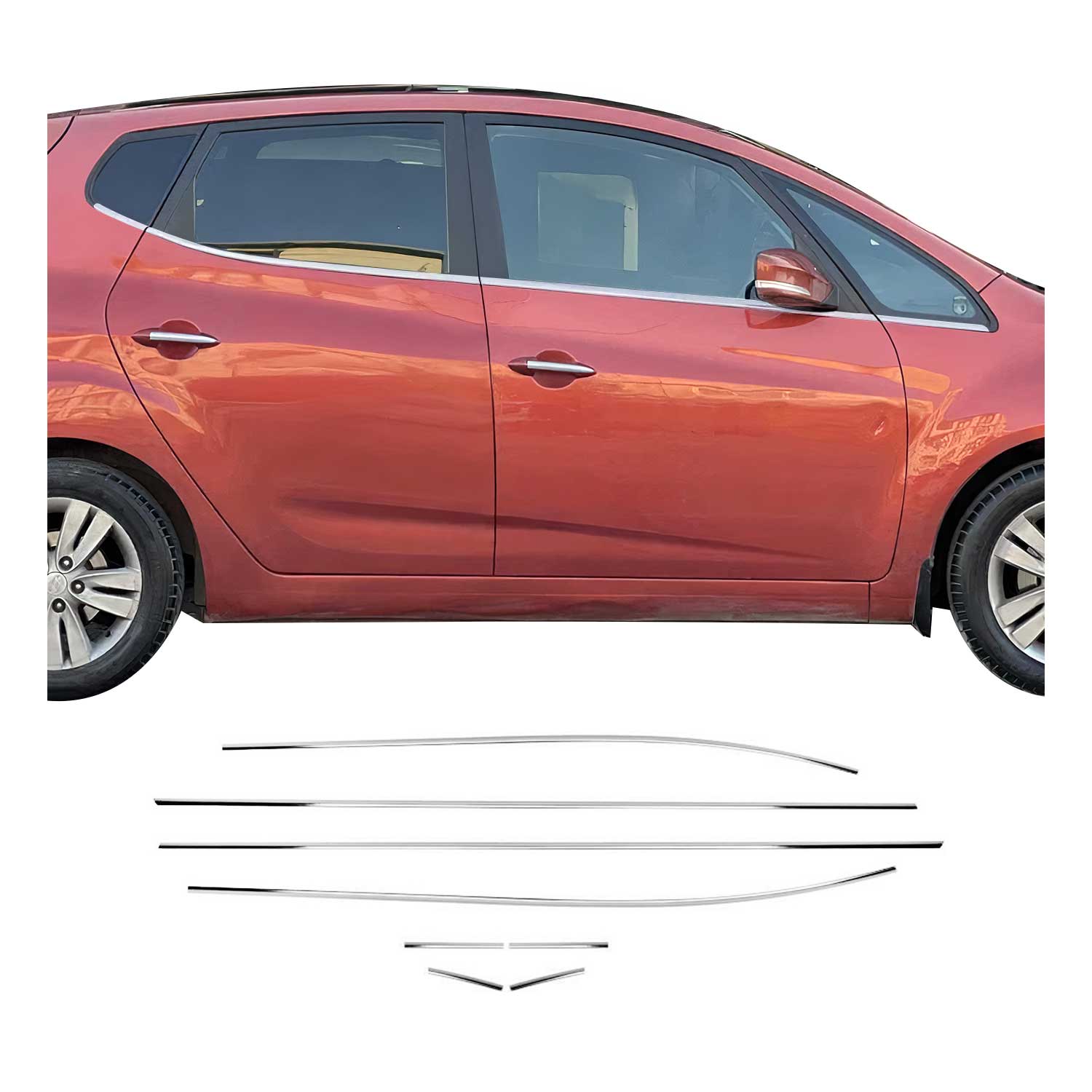 Fensterleisten Zierleisten für Hyundai ix20 2010-2021 Edelstahl Chrom 8tlg