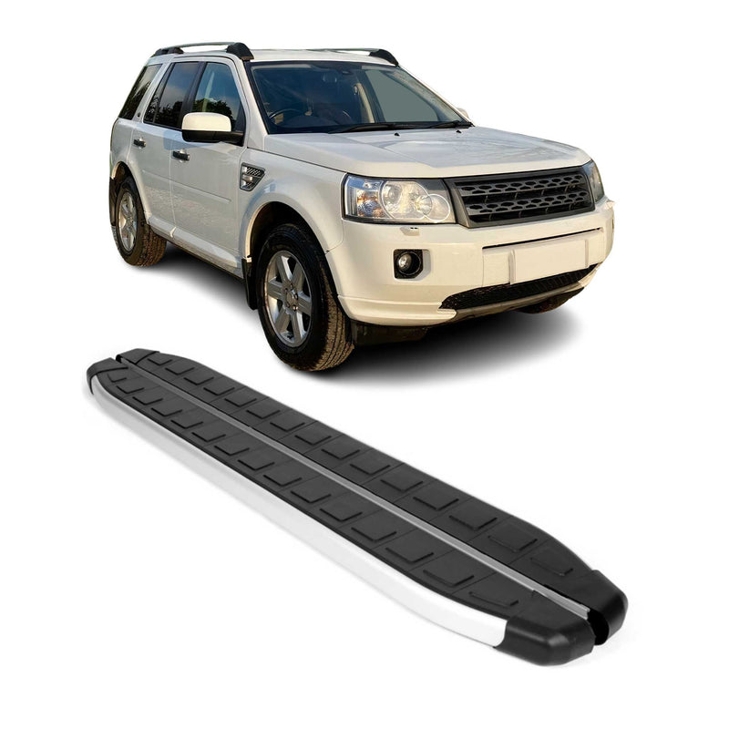 Seitenbretter Trittbretter für Land Rover Freelander 2 2006-2014 Alu Schwarz