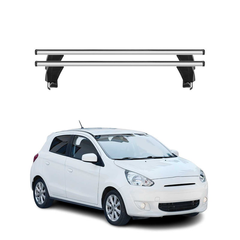 Menabo Dachträger für Mitsubishi Space Star mk2 2013-2016 Pre-FL 50kg Alu Silber