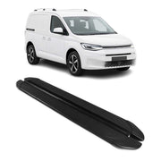 Trittbretter Seitenschweller für VW Caddy Maxi 2020-2026 L2 Aluminium Schwarz 2x