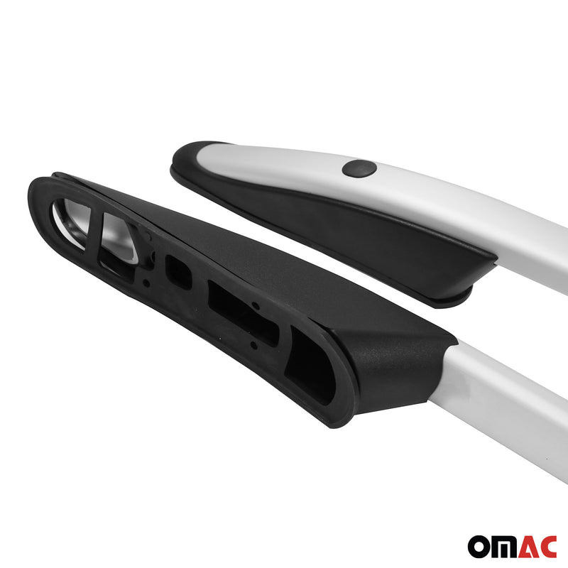 Dachreling + Dachträger für Dacia Dokker 2012-2021 Kurzer Radstand Alu Grau 4x