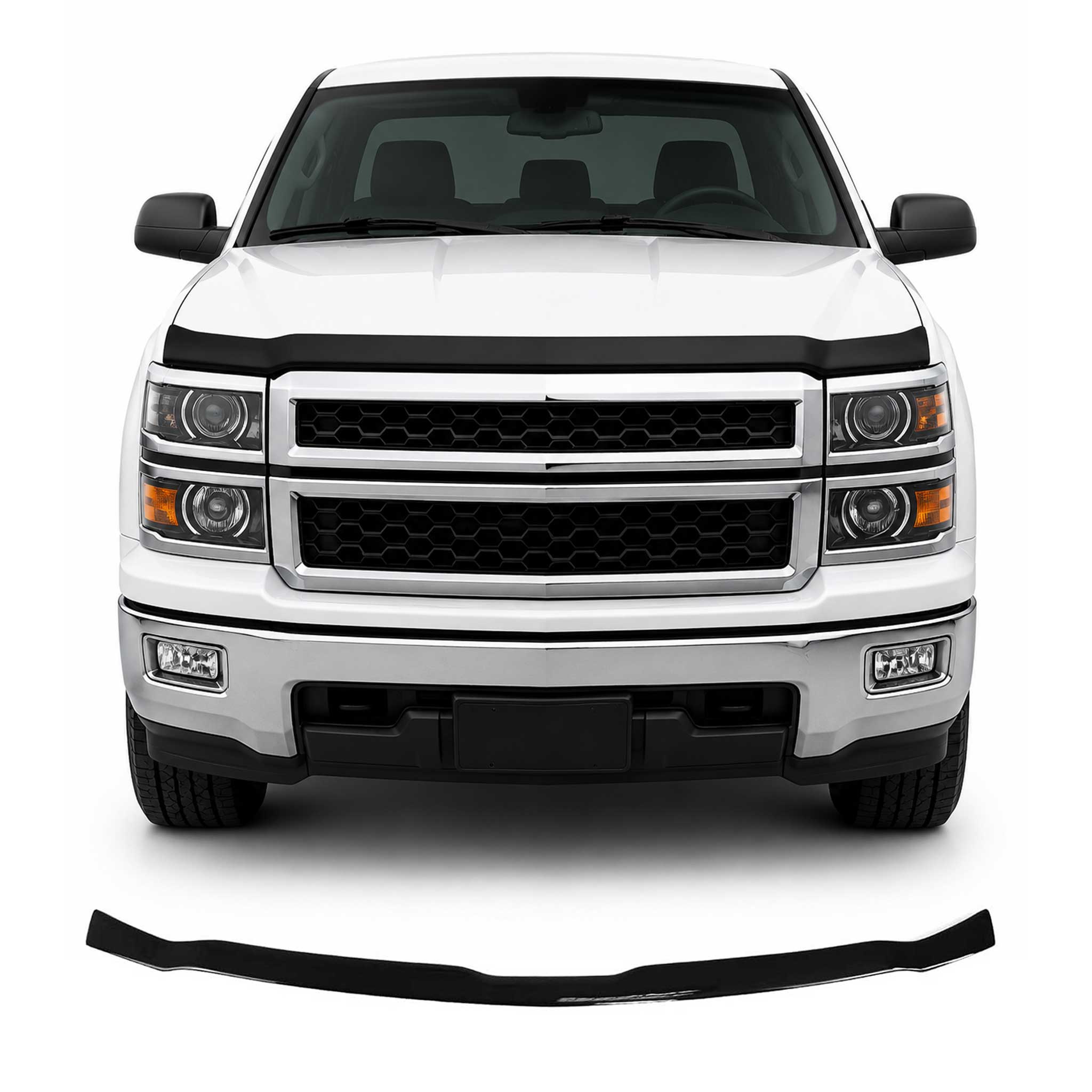 Motorhaube Deflektor Insektenschutz für Chevrolet Silverado 1500 2014-15 Dunkel
