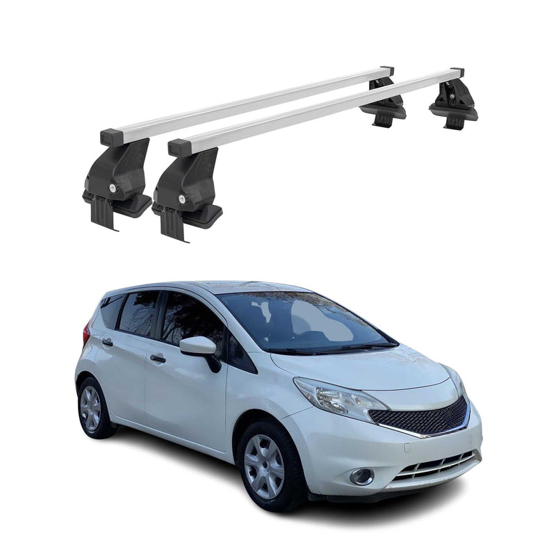 Menabo Dachträger Grundtäger für Nissan Note 2012-2017 50kg Stahl Silber 2 tlg