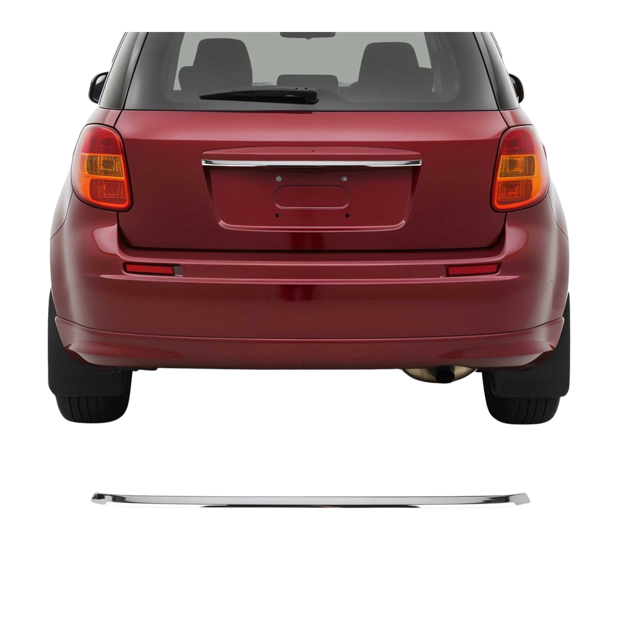 Kofferraumleiste Heckleiste für Suzuki SX4 2013-2021 Untere Chrom Edelstahl