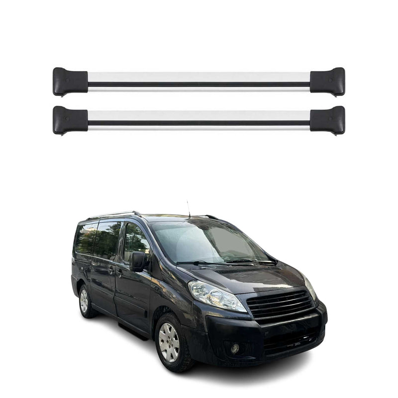 Dachträger Grundtäger für Fiat Scudo 2007-2016 75kg Aluminium Silber 2tlg