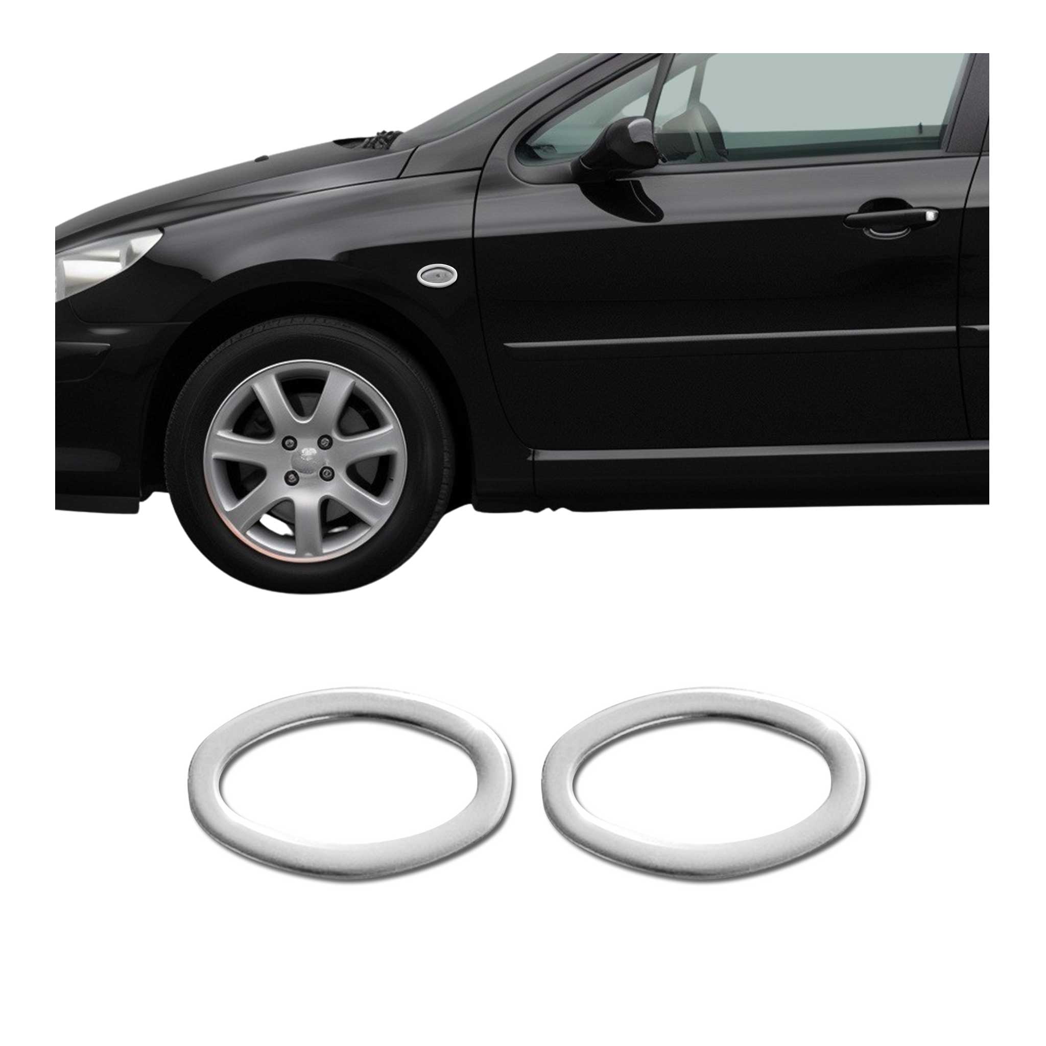 Blinkerrahmen Blinker Umrandung für Citroen C1 C3 C4 C5 C6 Edelstahl Chrom 2x