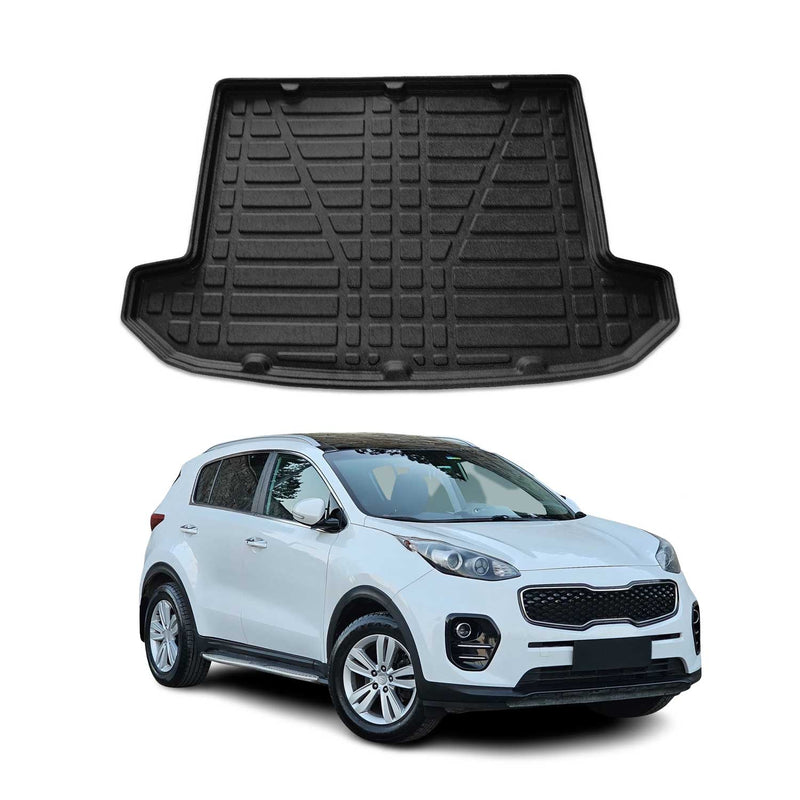 Kofferraumwanne Laderaumwanne für Kia Sportage 2015-2021 Gummi TPE Schwarz