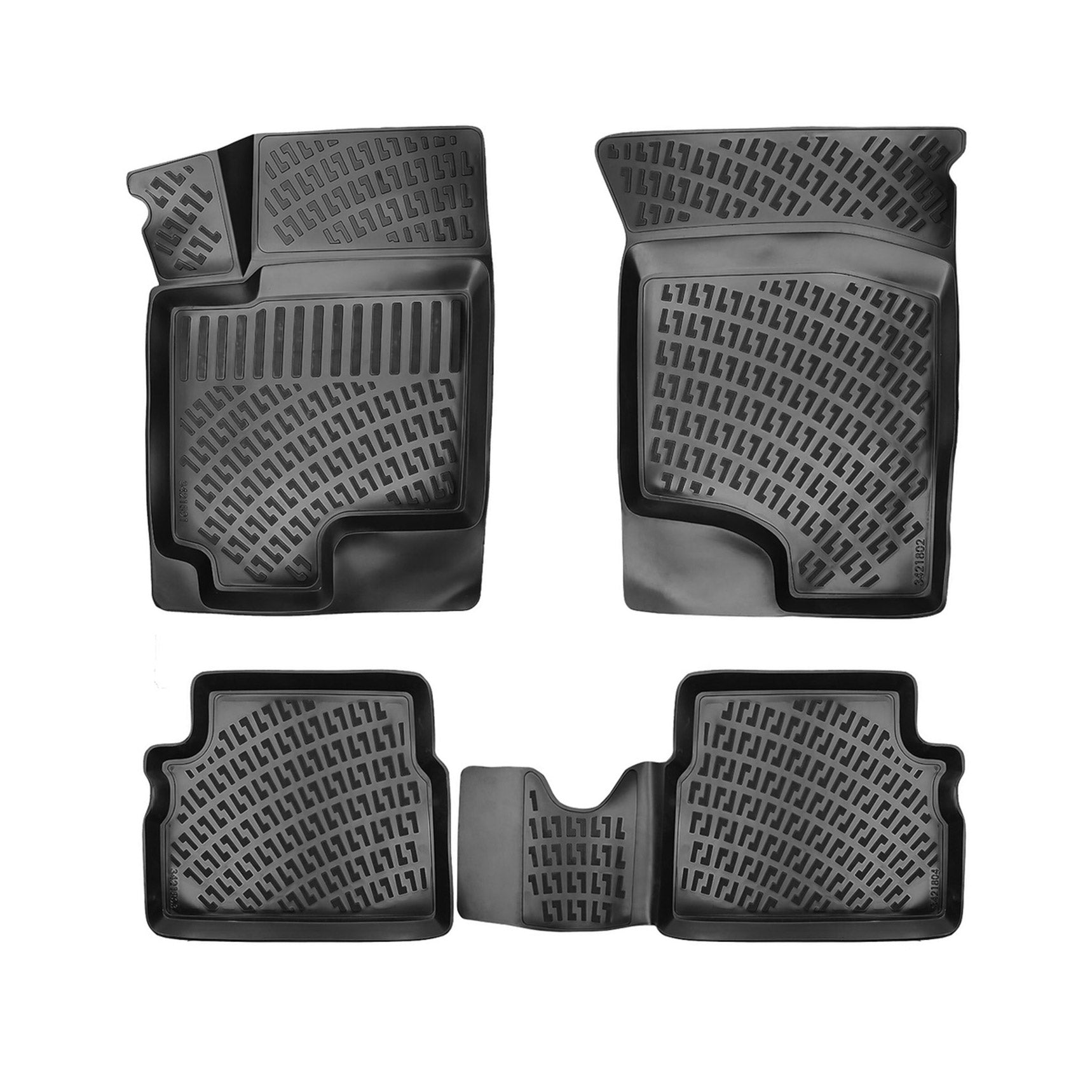 Fußmatten 3D Gummimatten für Hyundai Getz Schrägheck 2002-2009 TPE Schwarz 4x