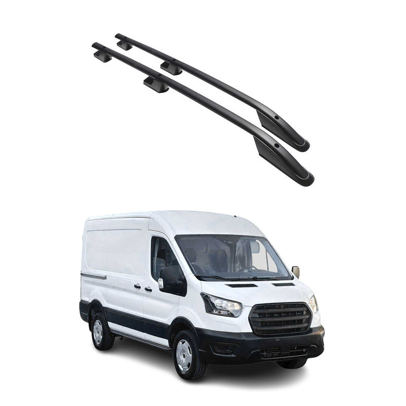 Alu Dachreling Querträger für Ford Transit 2014-2025 Kurzer Radstand Schwarz