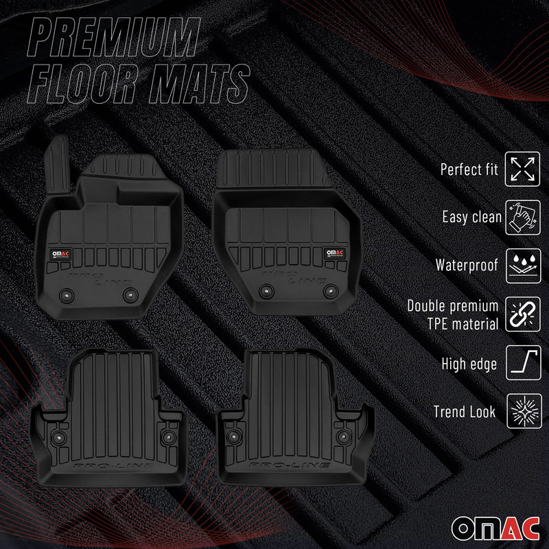 OMAC Gummi Fußmatten für Volvo V60 Cross Country 2014-2018 Premium TPE 4x